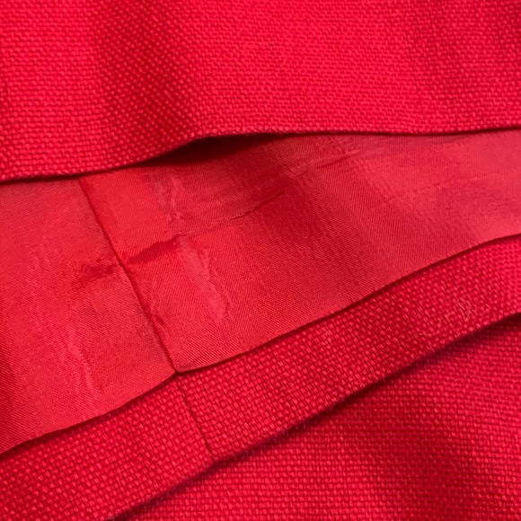 Women’s Red Linen Sheath Dress Size 8 Career Office Casual sleeveless Summer - Picture 6 of 9